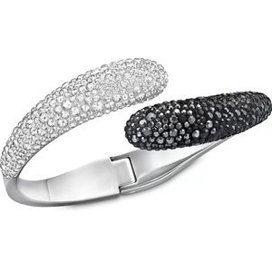 Swarovski “Louise” Bangle ~ in Black and White Crystal